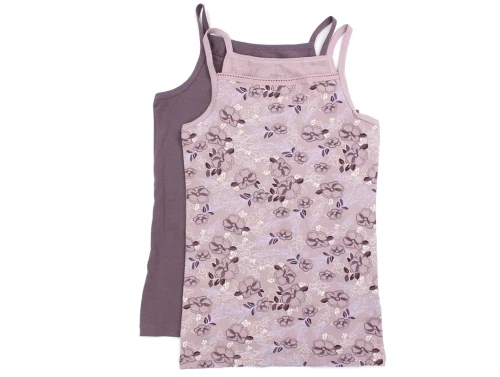 Name It arctic dusk undertrøje blomster (2-pak)